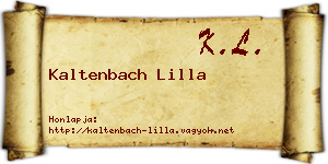 Kaltenbach Lilla névjegykártya
